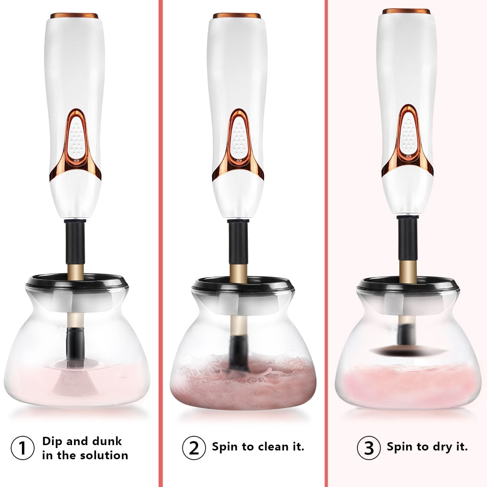 منظف ومجفف فرش الماكياج التلقائي