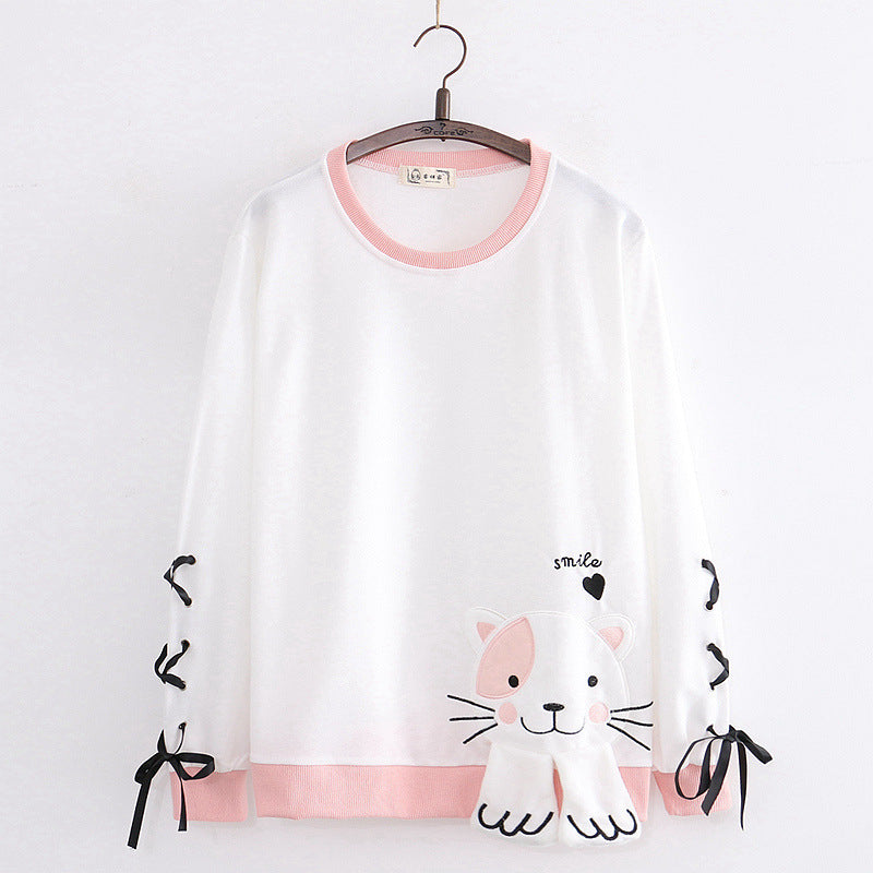 College Style Middle School Students Cute And Sweet Sweater