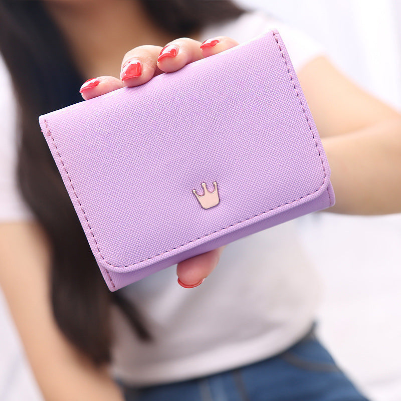 Korean Version Of The Crown Small Wallet Women Short