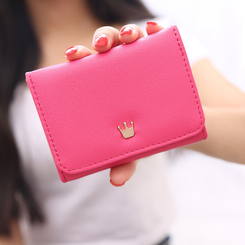 Korean Version Of The Crown Small Wallet Women Short