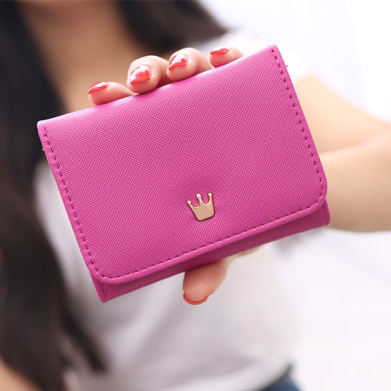 Korean Version Of The Crown Small Wallet Women Short