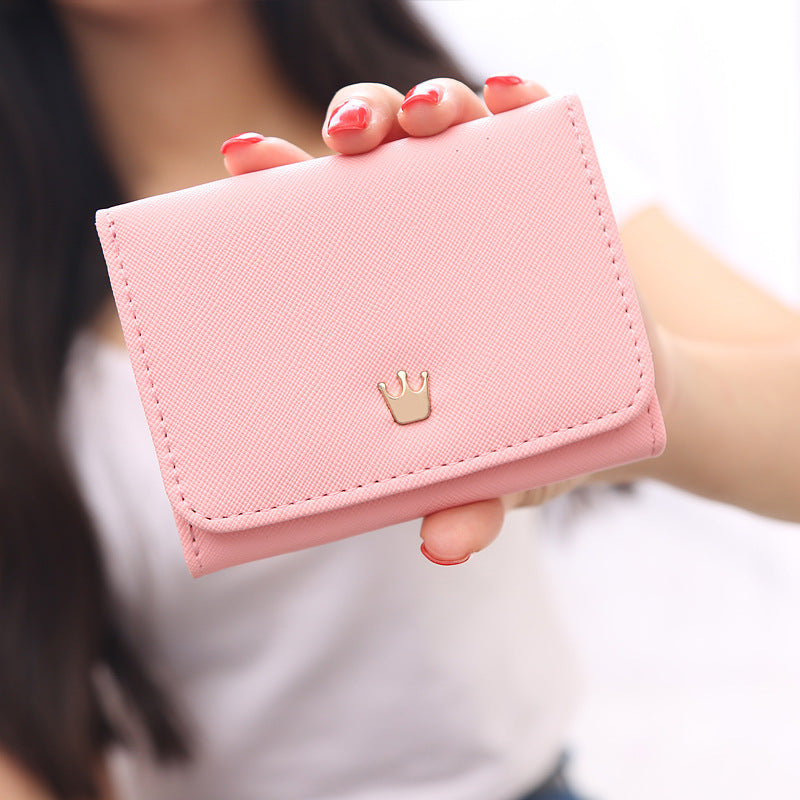 Korean Version Of The Crown Small Wallet Women Short