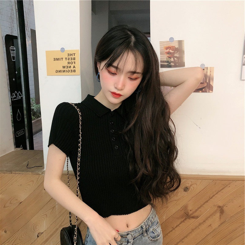 Lapel sweater pullover sweater