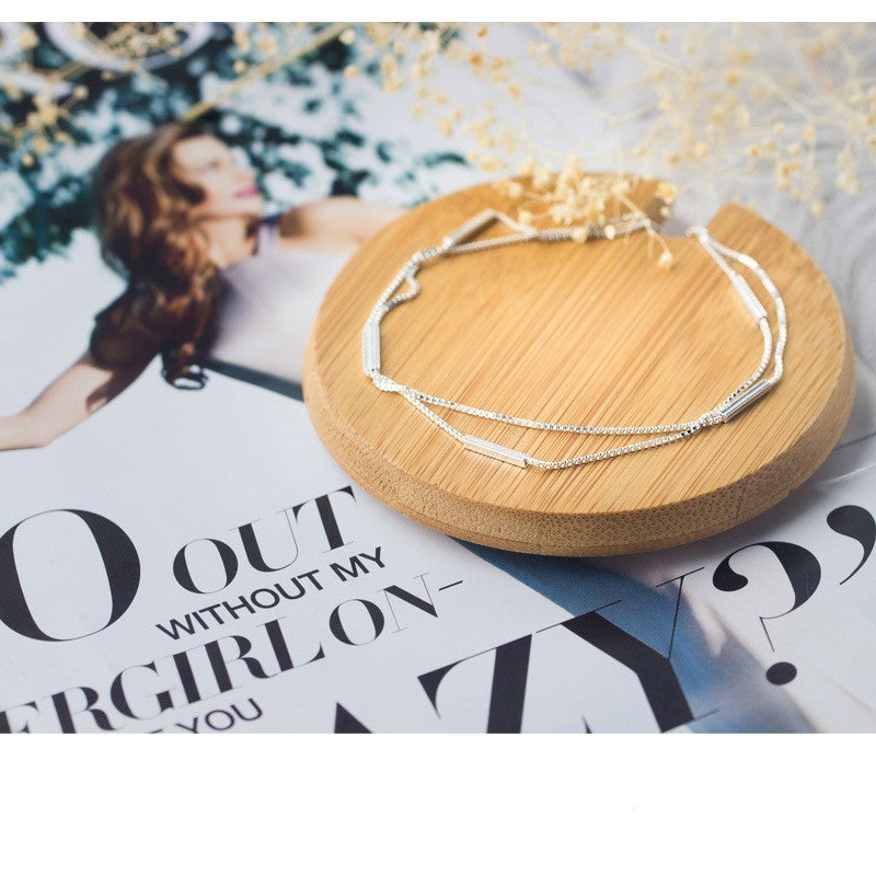 Mori Artistic Double-circle Anklet Ornament Women Accessories