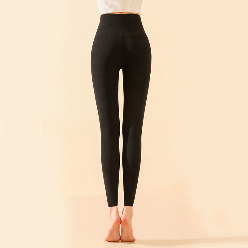 Winter High Waist Knee-pad Leggings Fashion Warm Double-sided Accessories
Frosted Pants Solid Slim Trousers Women Clothing