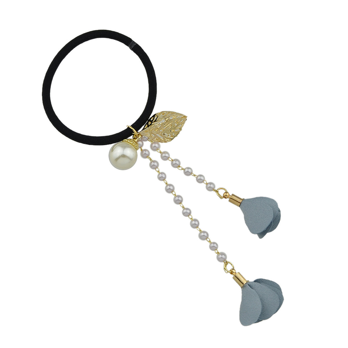 Hair Holder Accessories Pearl Long Chain Headwear Petal Elastic Hair