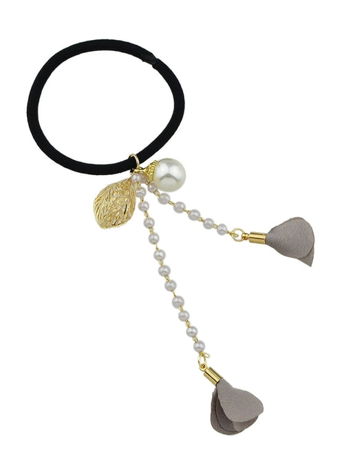 Hair Holder Accessories Pearl Long Chain Headwear Petal Elastic Hair