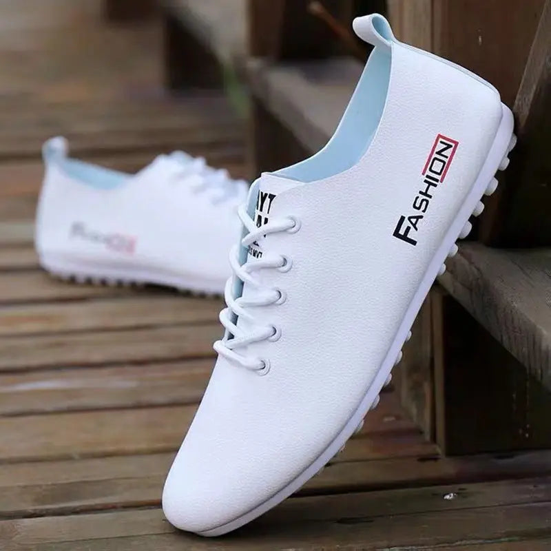Peas Shoes, New White Shoes, Trendy Leather Shoes, British Style Casual Shoes My Store