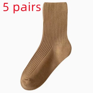 Khaki Socks For Women In Spring And Autumn