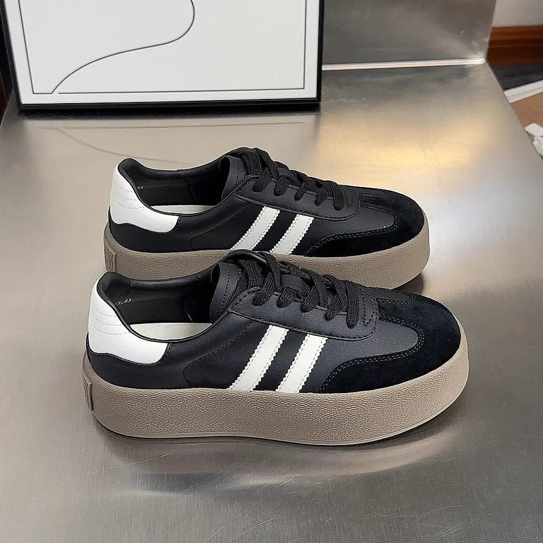 Women's Fashionable Round Toe Vintage Distressed Casual Sneakers My Store