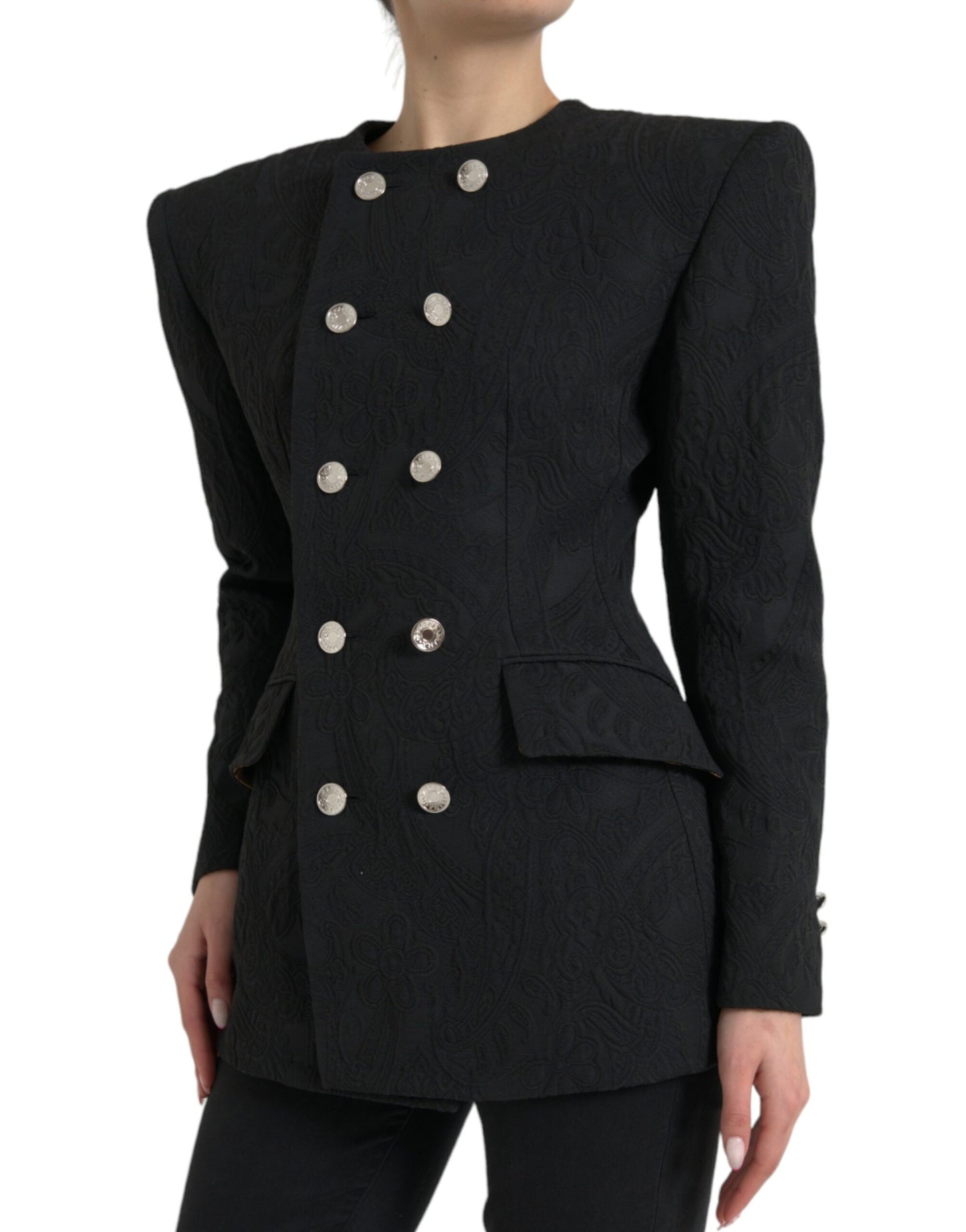 Dolce & Gabbana Black Double Breasted Blazer Coat Jacket