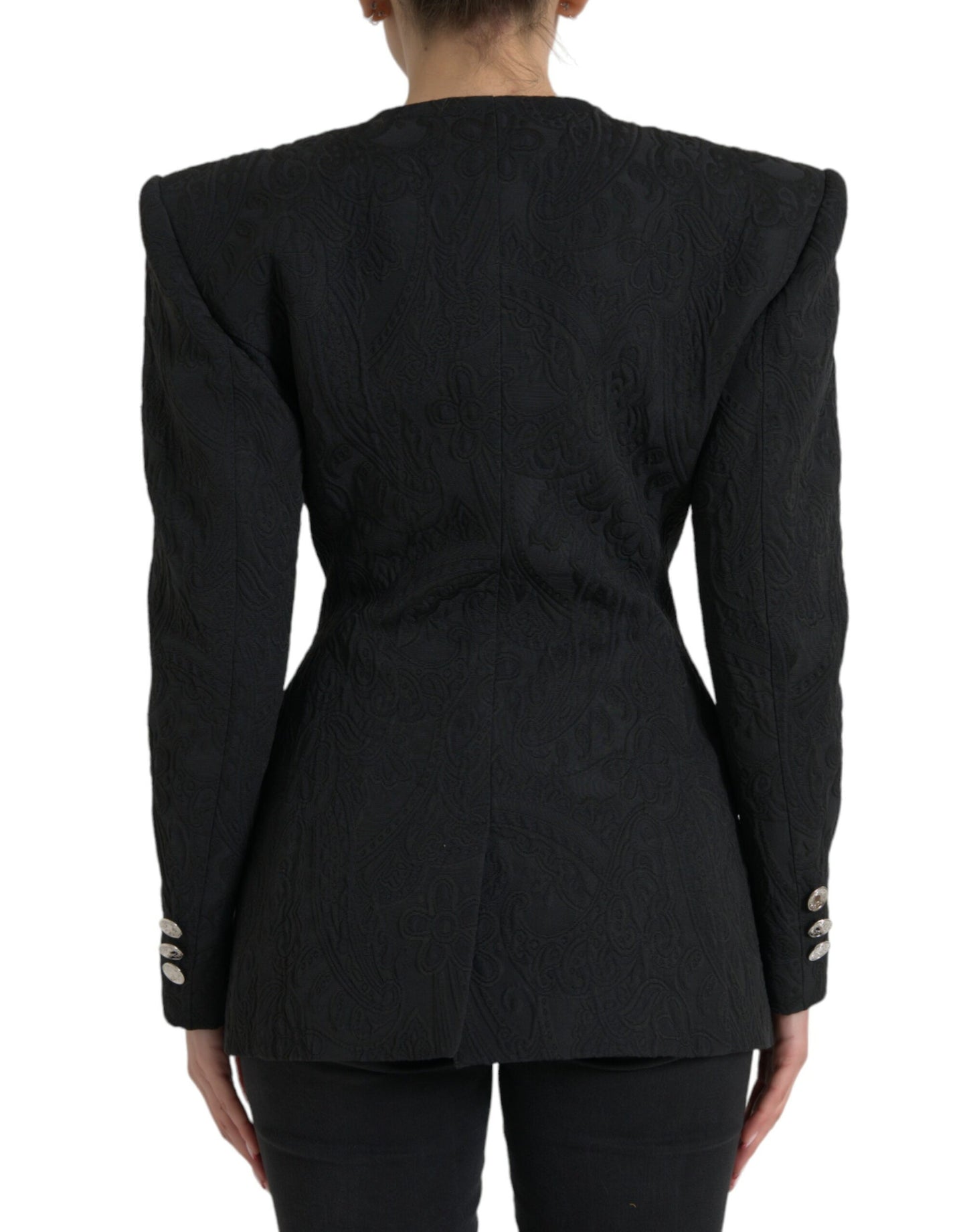 Dolce & Gabbana Black Double Breasted Blazer Coat Jacket