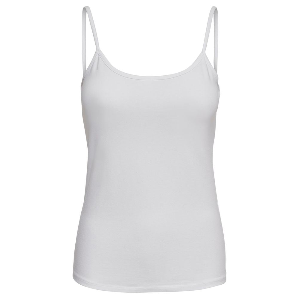 Only White Cotton Tank Top