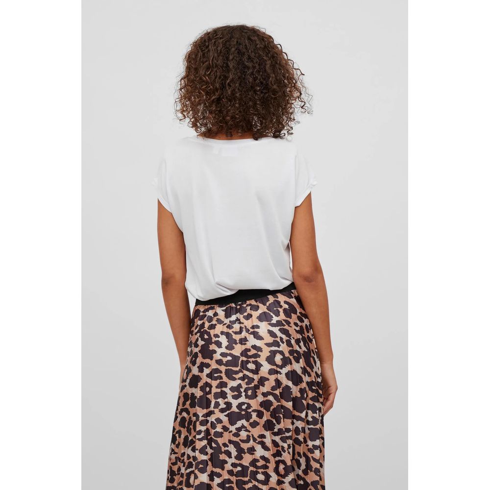 Vila Clothes White Tencel T-Shirt