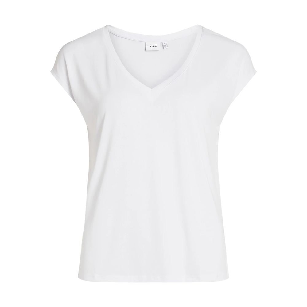 Vila Clothes White Tencel T-Shirt