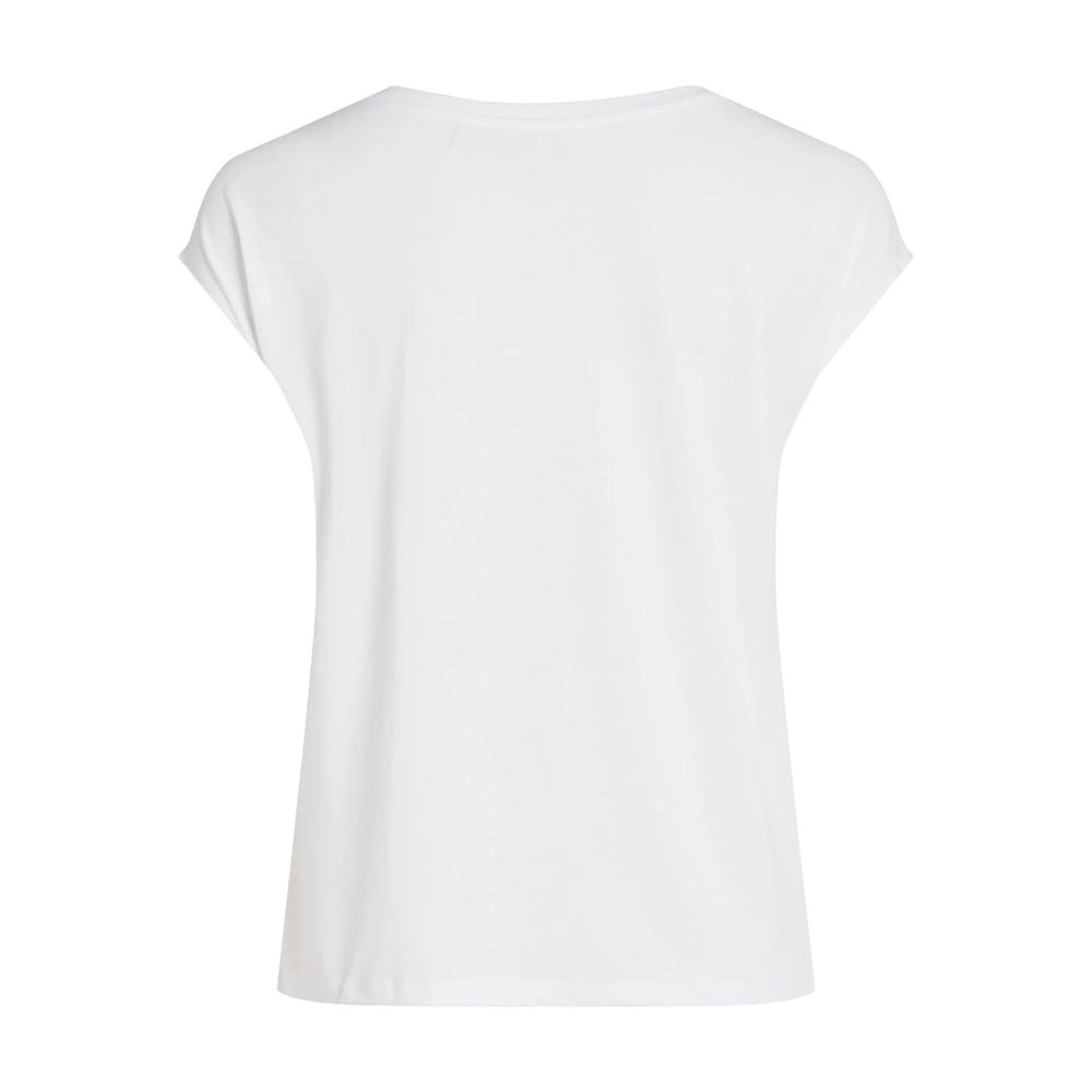 Vila Clothes White Tencel T-Shirt