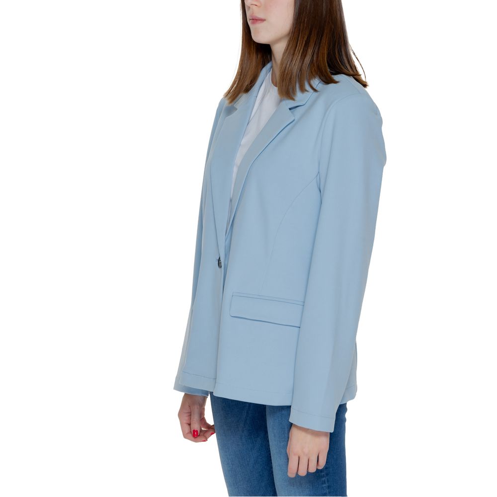 Only Blue Polyester Blazer