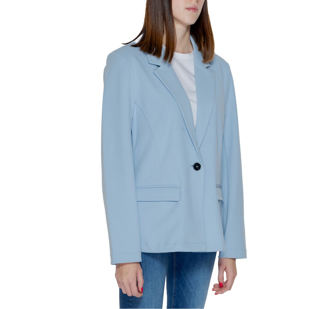 Only Blue Polyester Blazer