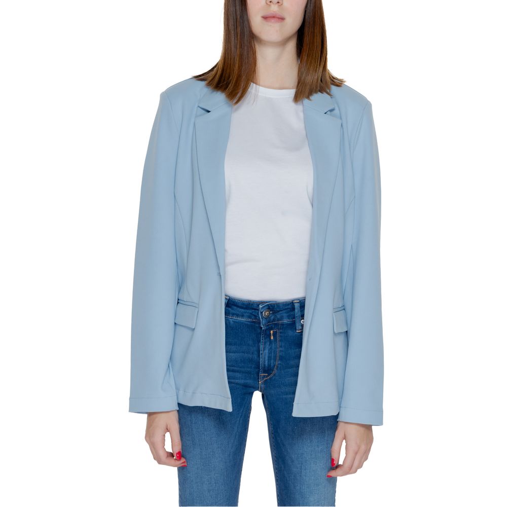 Only Blue Polyester Blazer