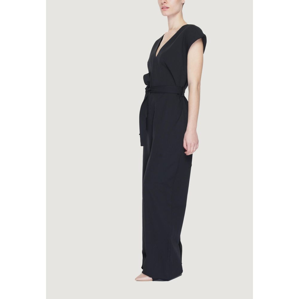 Vila Clothes Black Polyester Jumpsuit