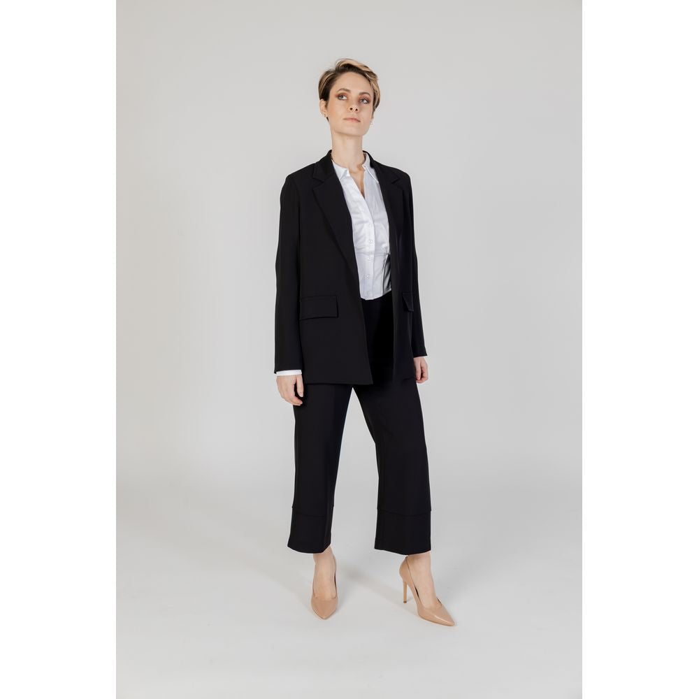 Sandro Ferrone Black Polyester Blazer