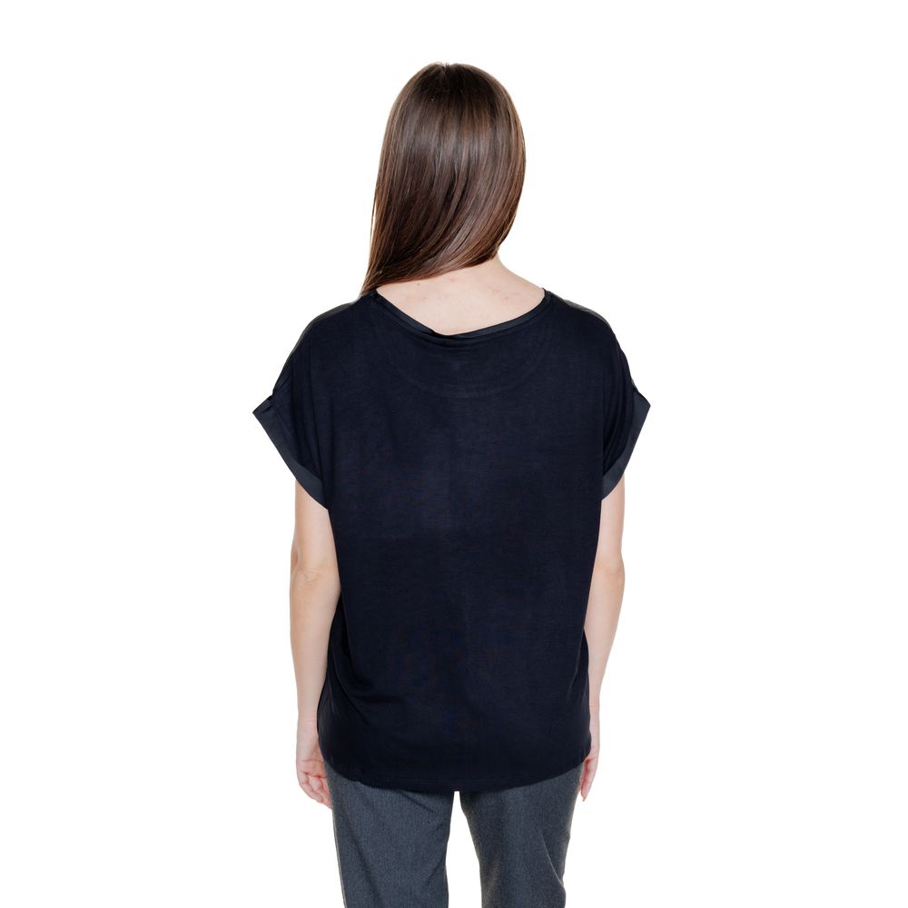 Vila Clothes Black Cotton T-Shirt