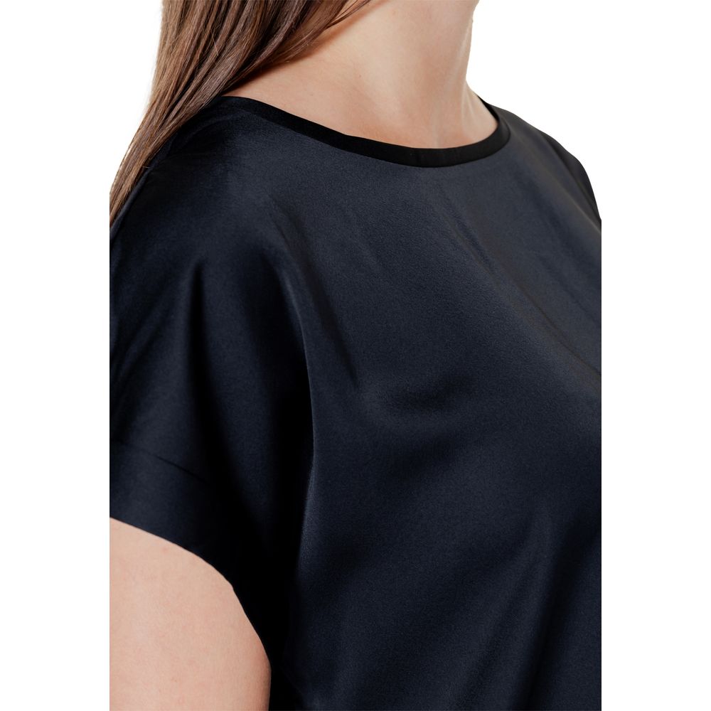 Vila Clothes Black Cotton T-Shirt