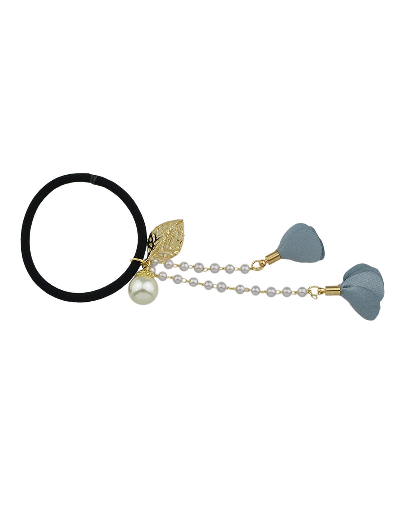 Hair Holder Accessories Pearl Long Chain Headwear Petal Elastic Hair