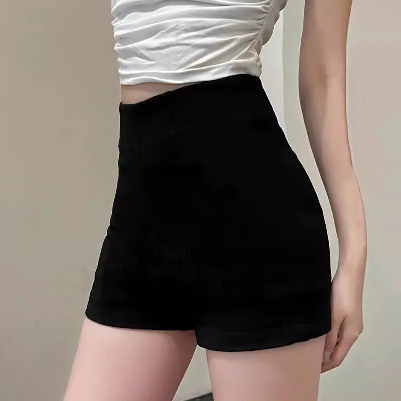 Women's Slim Black High Waist Slim A-line Bag Hip Pants My Store