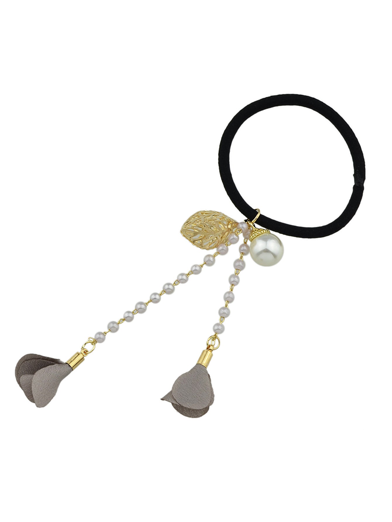 Hair Holder Accessories Pearl Long Chain Headwear Petal Elastic Hair