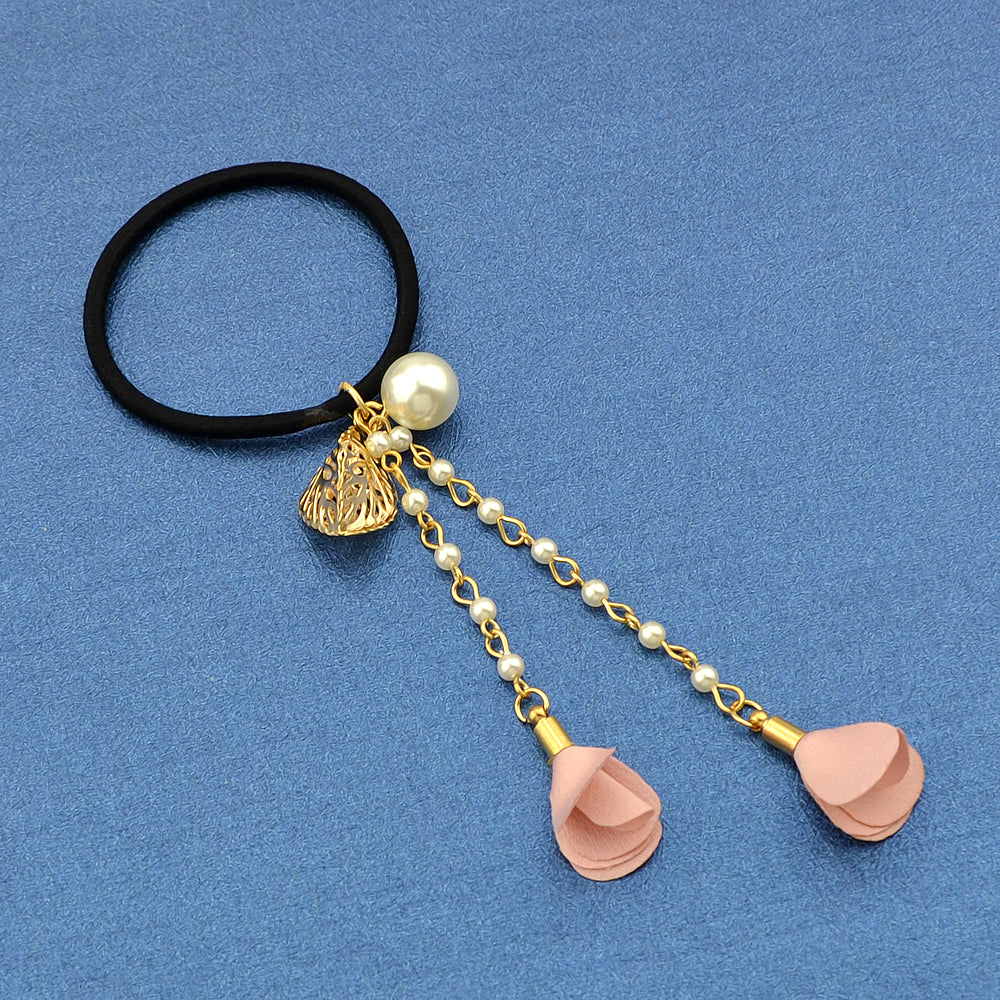 Hair Holder Accessories Pearl Long Chain Headwear Petal Elastic Hair
