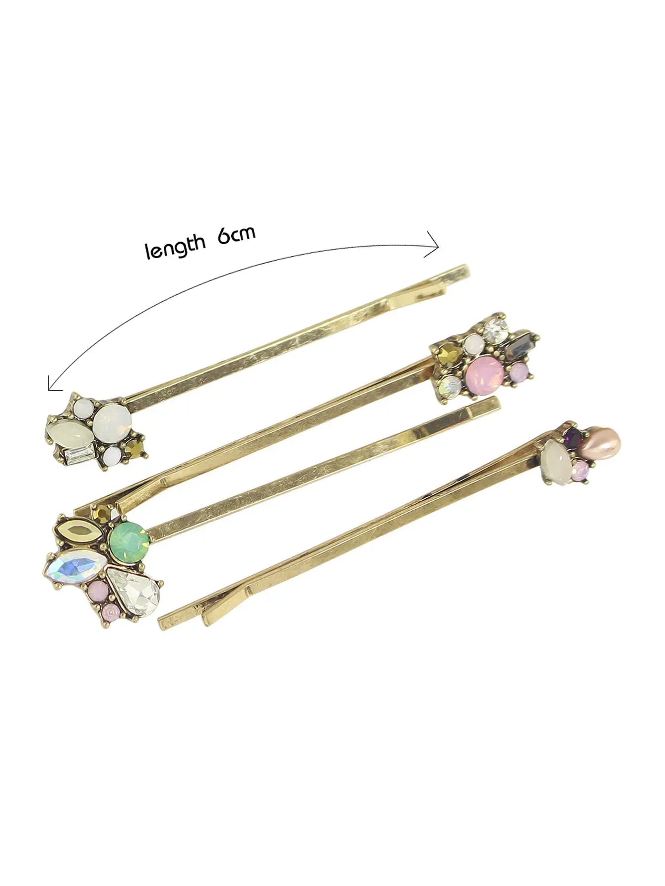 4 pcs Hair Accessories Colorful Flower Hair Clips Hair Barrettes White Demeter