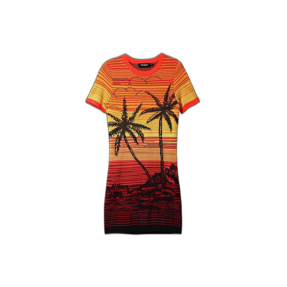 Desigual Red Viscose Midi