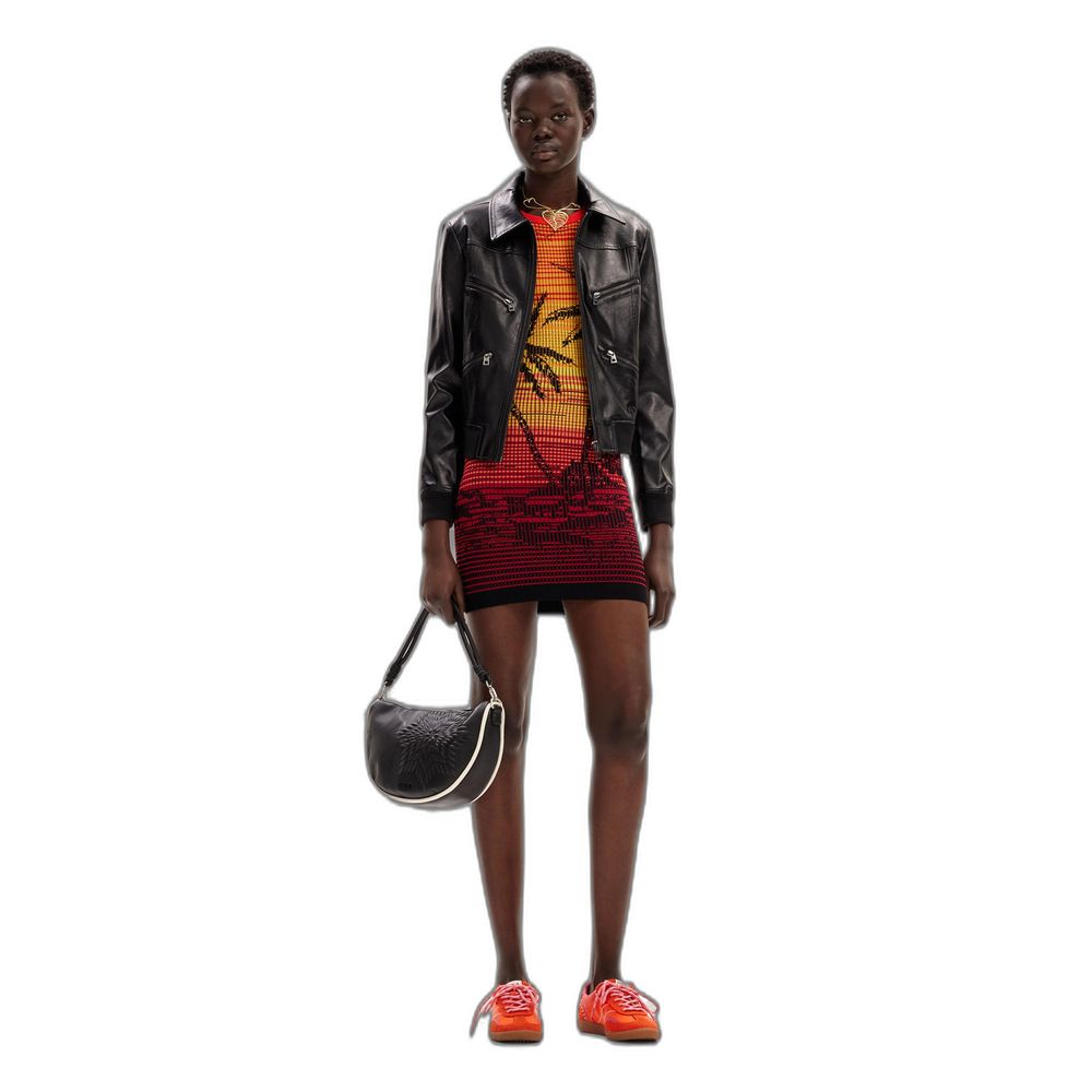 Desigual Red Viscose Midi