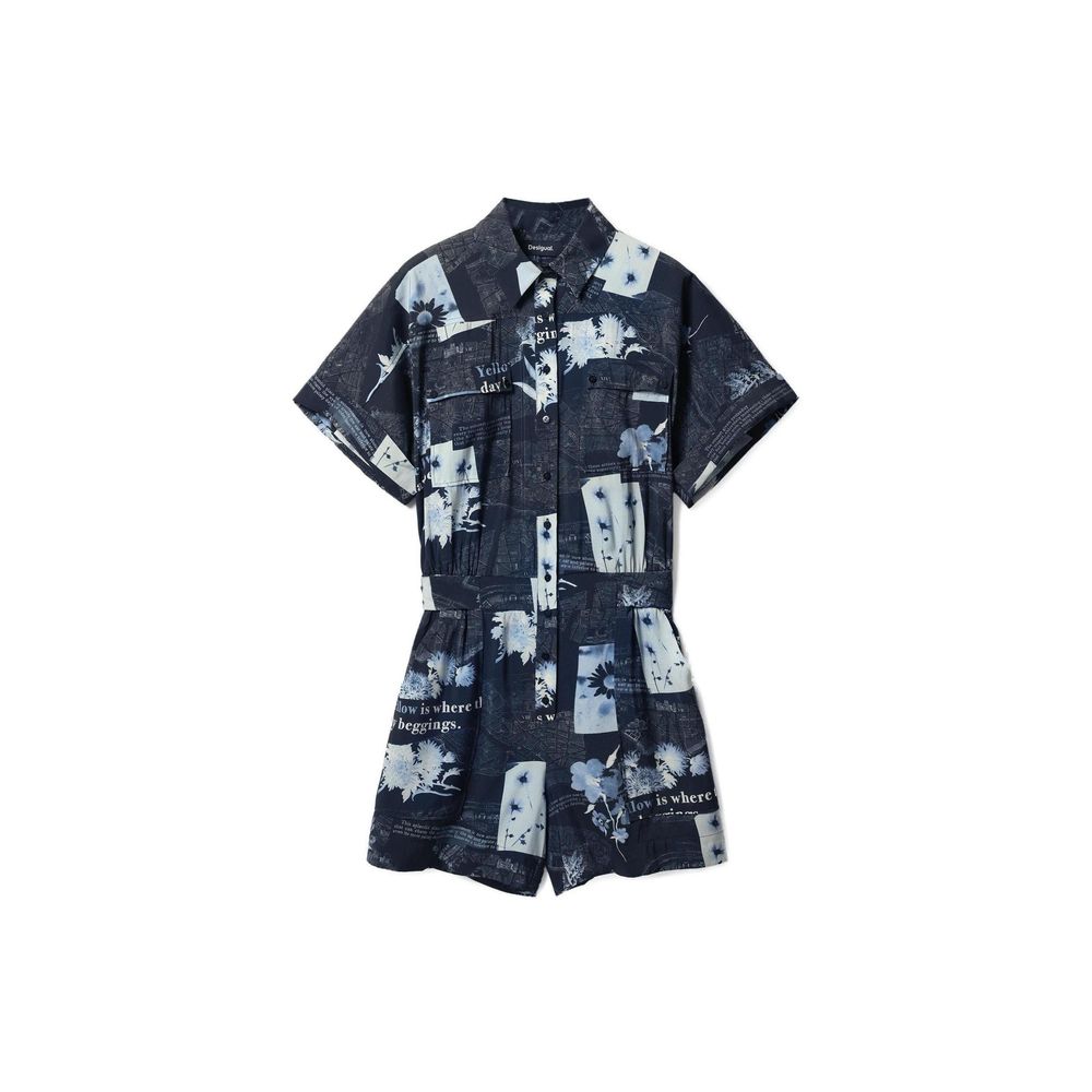 Desigual Blue Viscose Jumpsuit