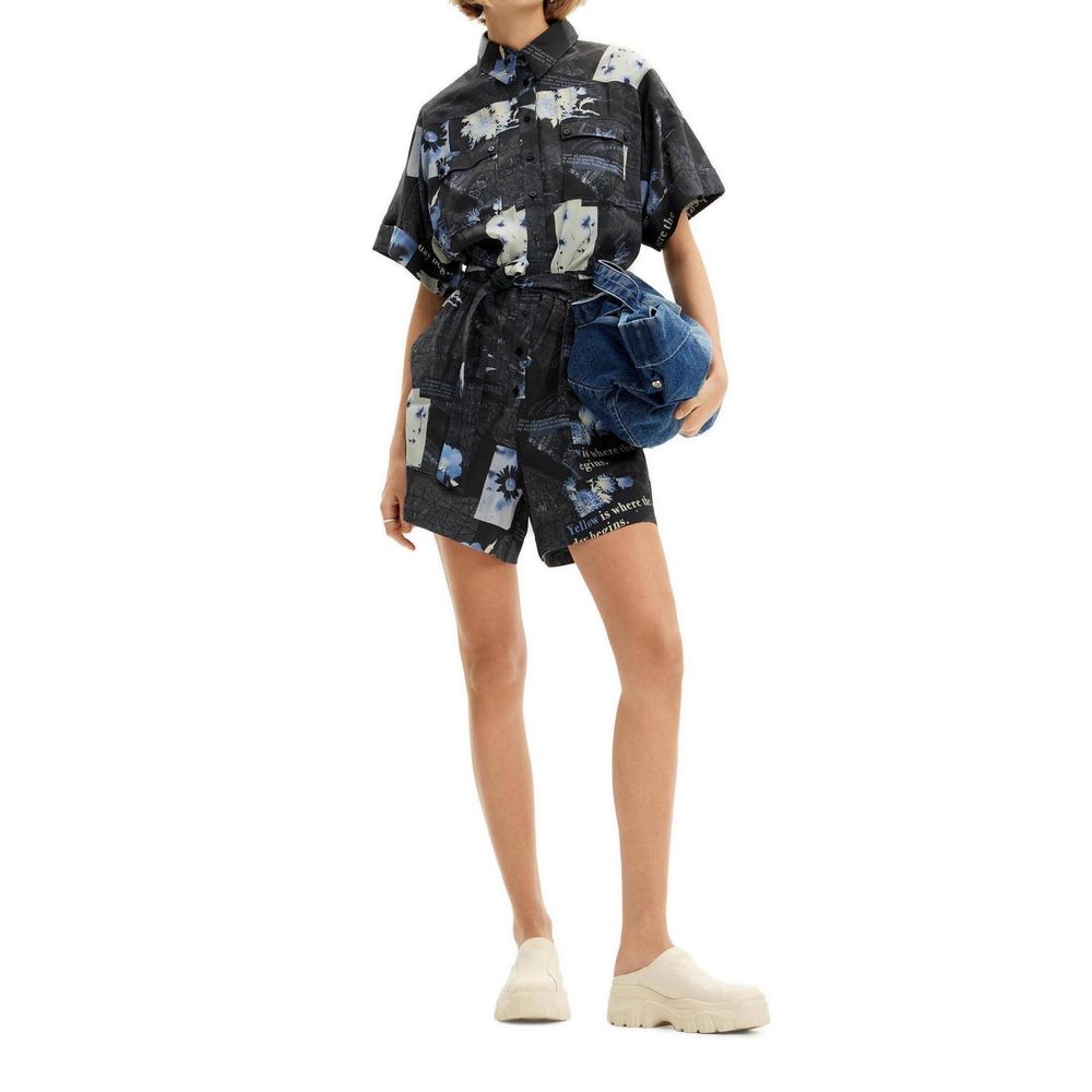 Desigual Blue Viscose Jumpsuit