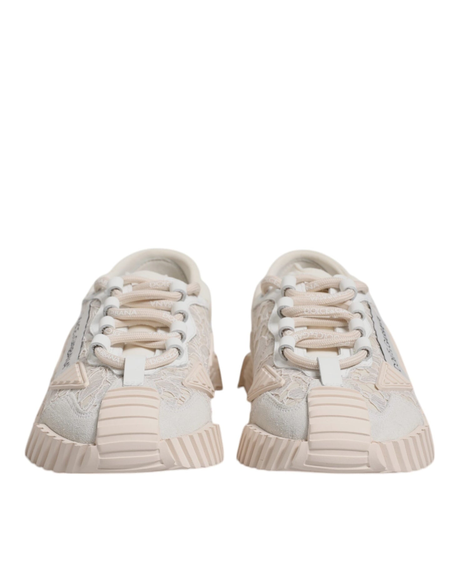 Dolce & Gabbana White Lace NS1 Low Top Sneaker Sports Shoes