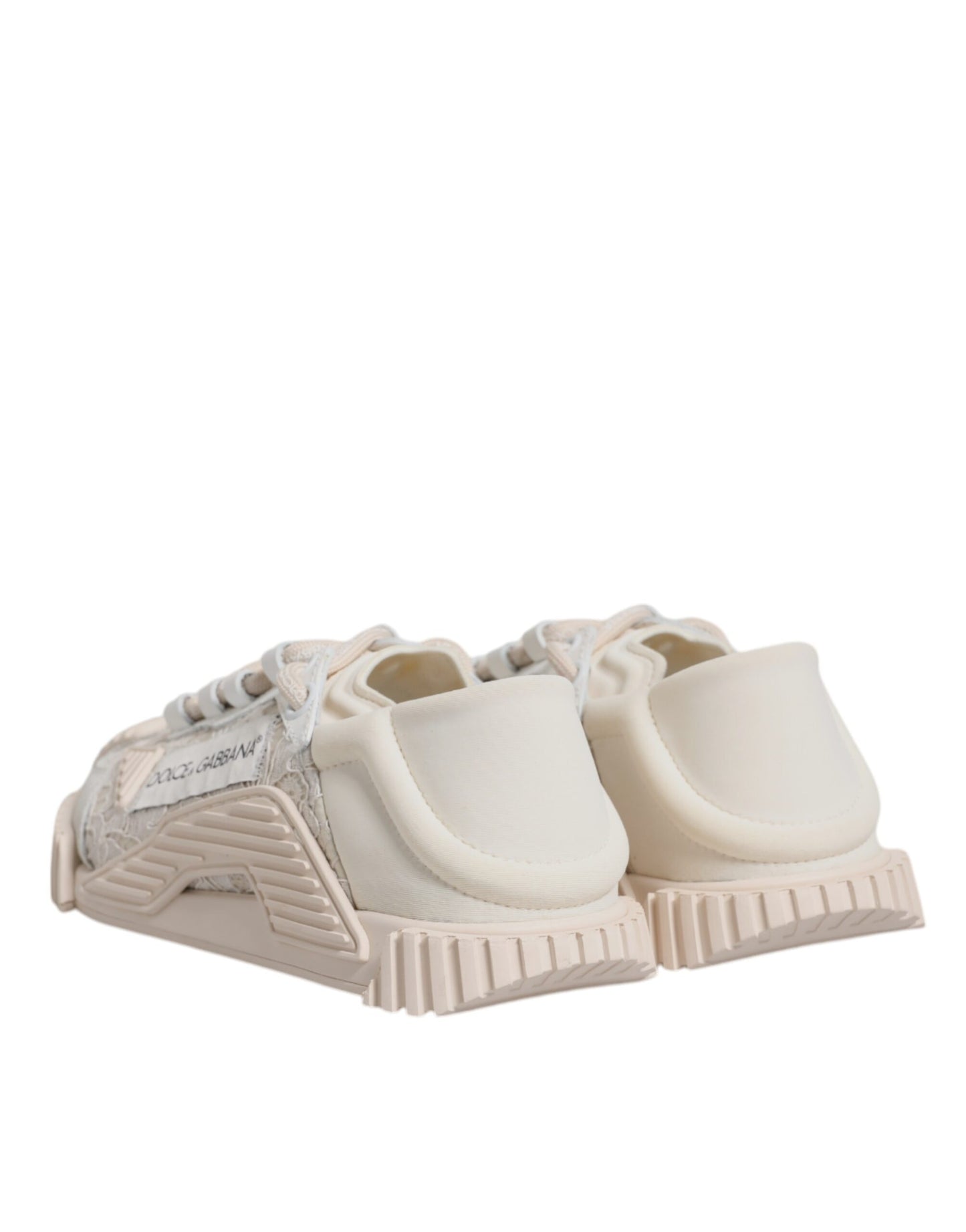 Dolce & Gabbana White Lace NS1 Low Top Sneaker Sports Shoes