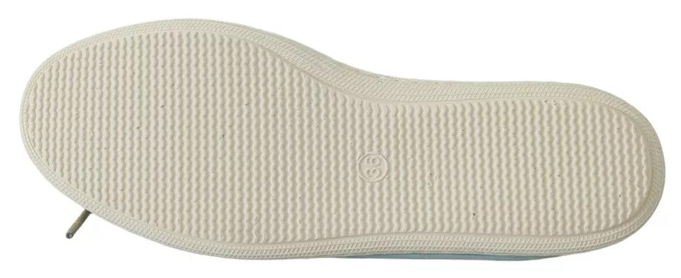 Pantofola D'Oro Minnesota Blue Stripe Flat Slip-On Shoes