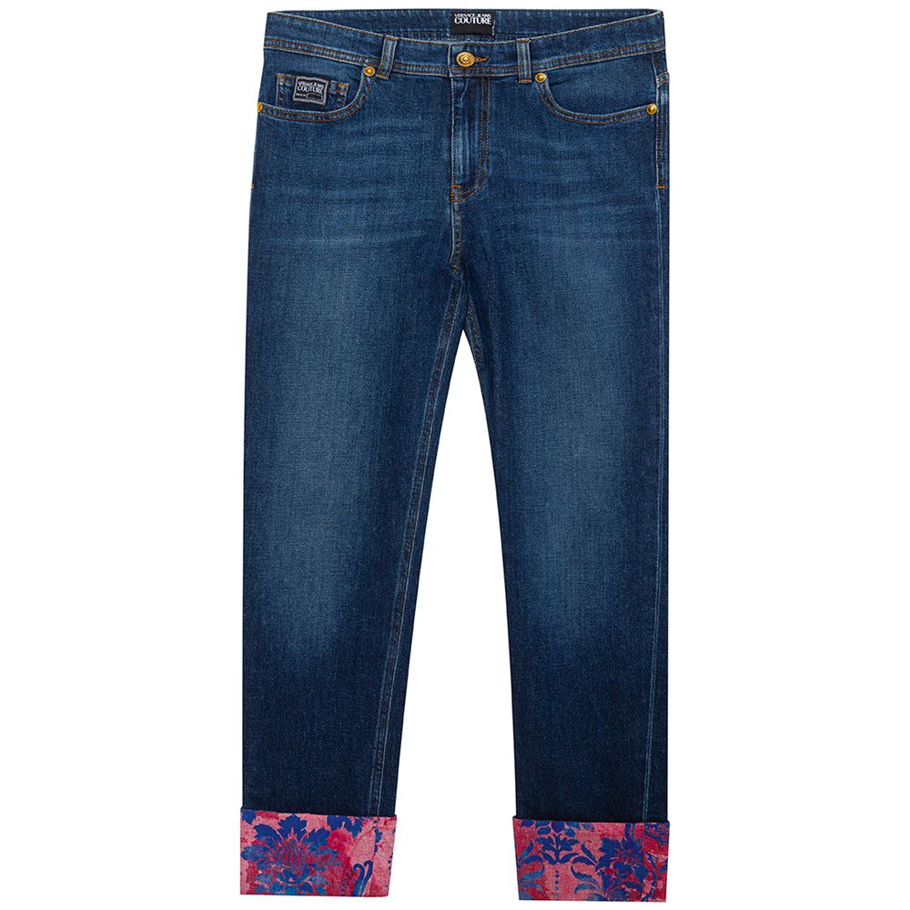 Versace Jeans Blue Cotton Jeans Denim
