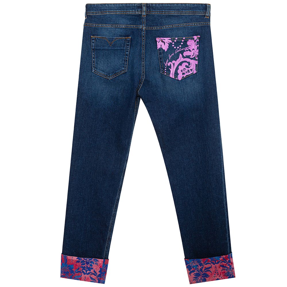 Versace Jeans Blue Cotton Jeans Denim