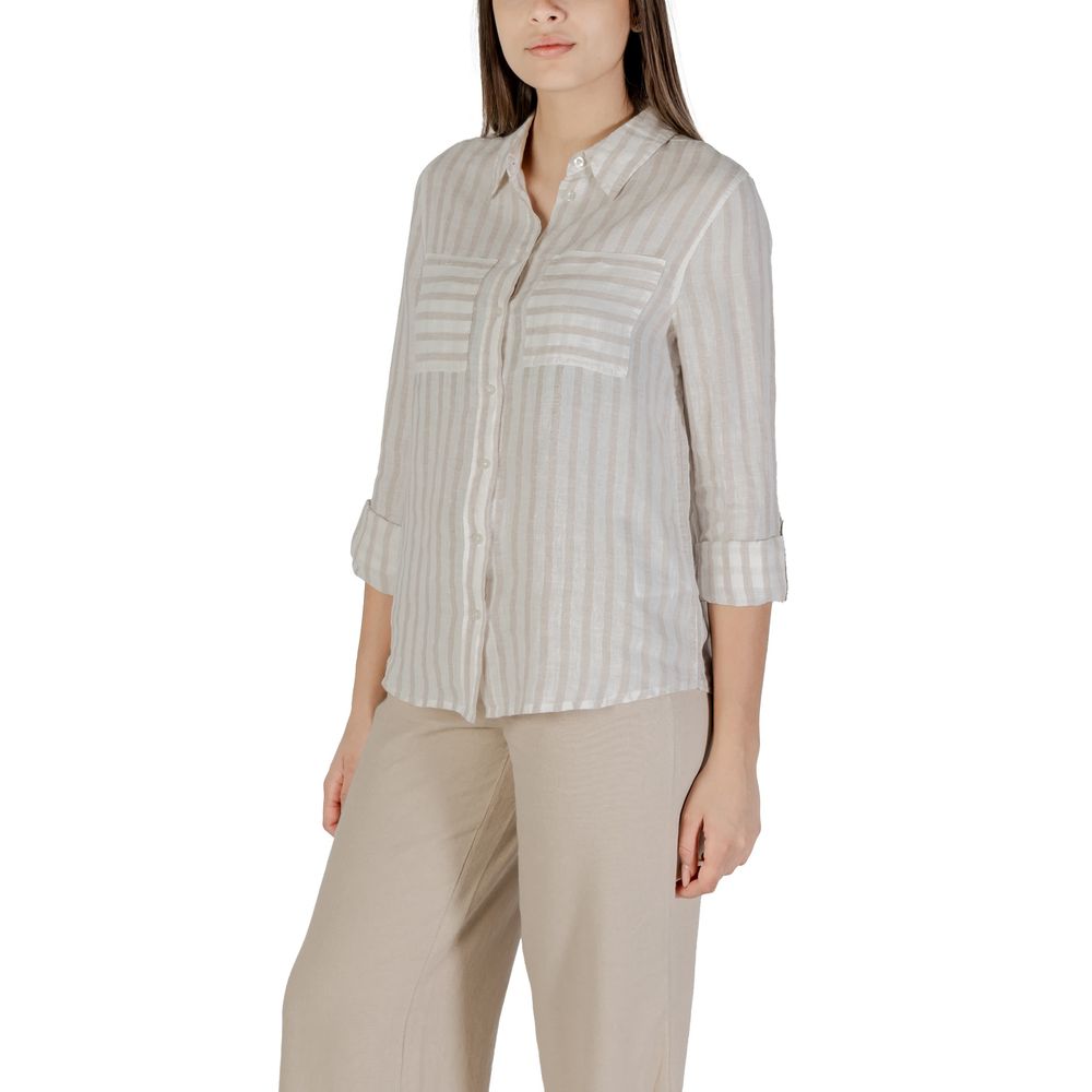 Street One Beige Linen Shortsleeve