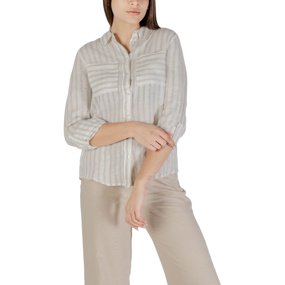 Street One Beige Linen Shortsleeve