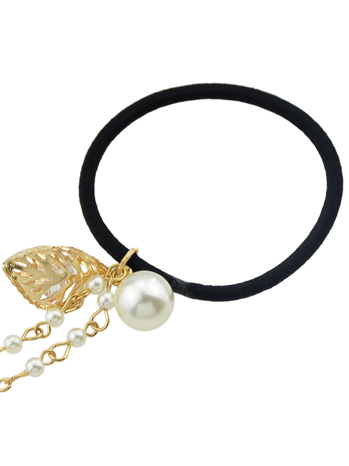 Hair Holder Accessories Pearl Long Chain Headwear Petal Elastic Hair
