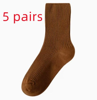 Khaki Socks For Women In Spring And Autumn