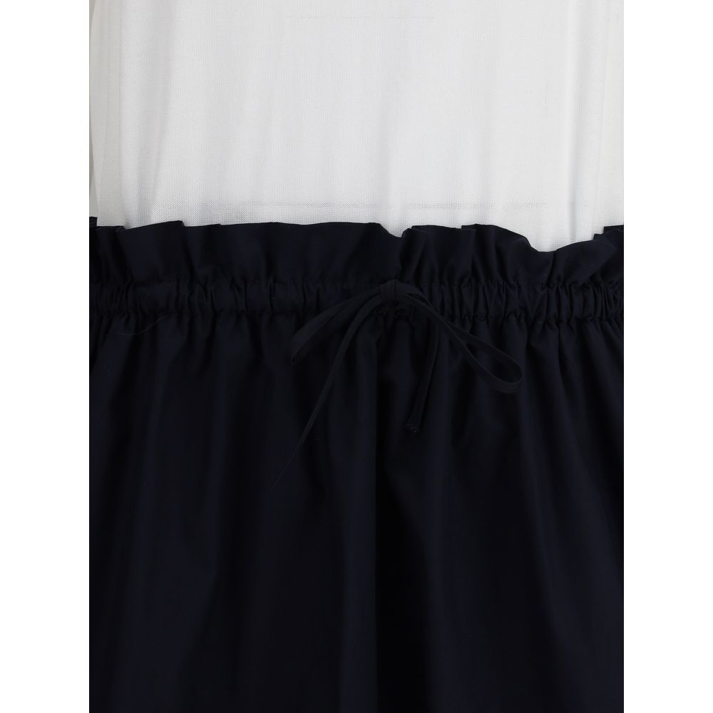 Fabiana Filippi Long Dress with appliqué skirt
