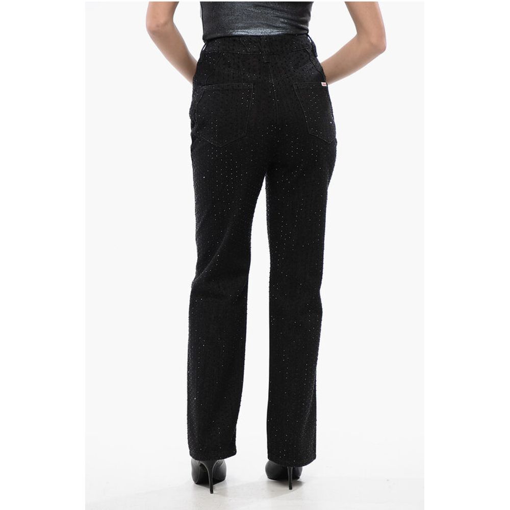 Self-Portrait Rhinestone Embellished Dark Washed Jeans 21cm