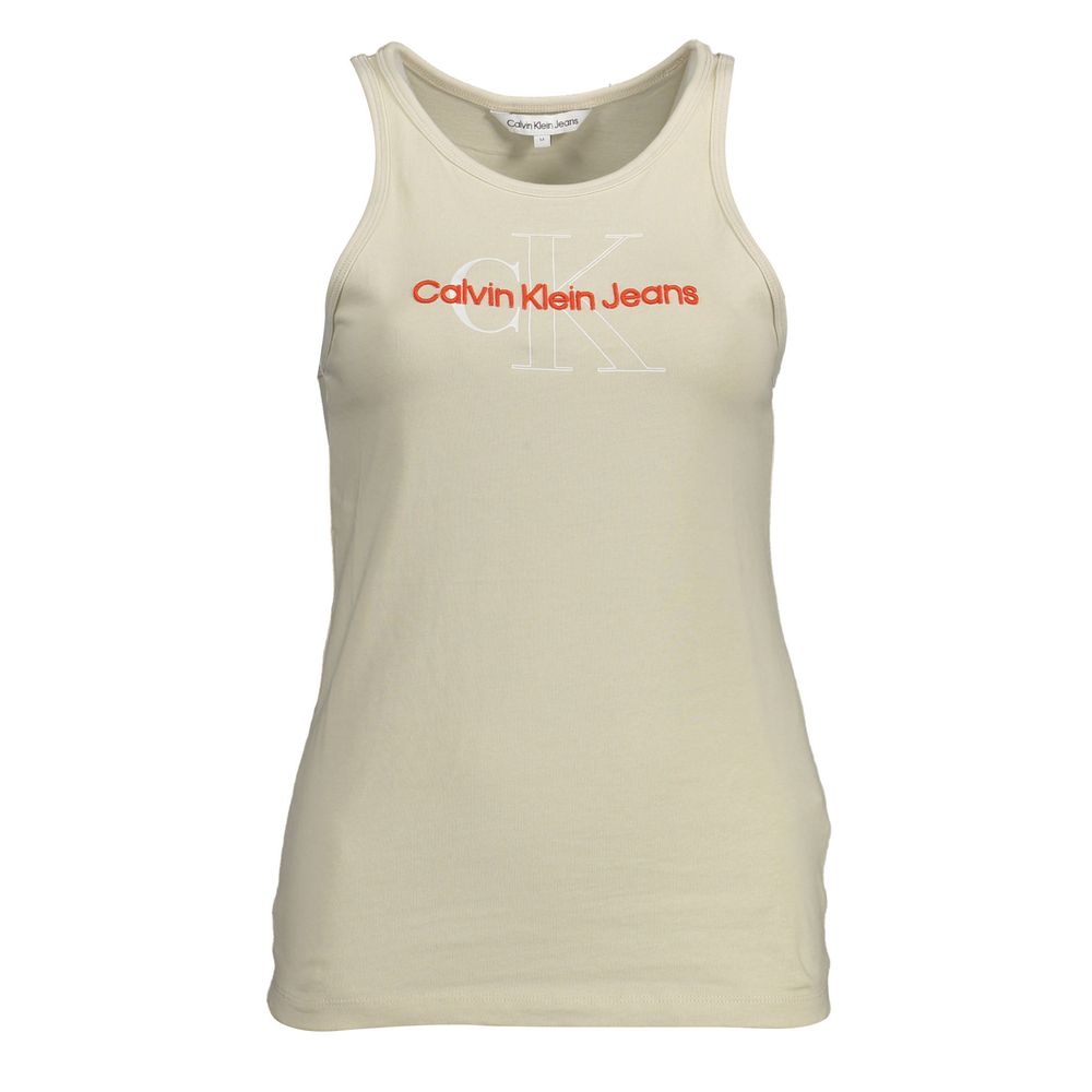 Calvin Klein Beige Cotton Tops & T-Shirt