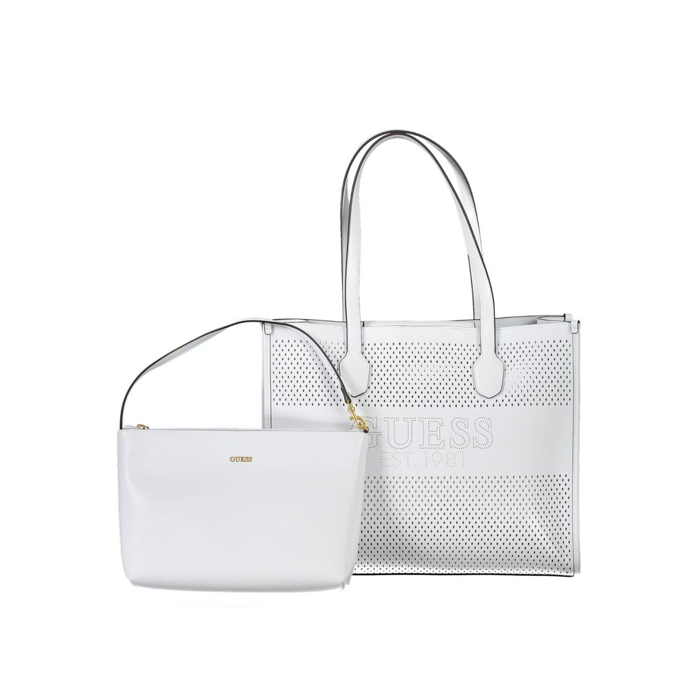 Guess Jeans White Polyethylene Handbag