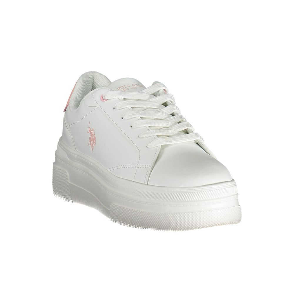 U.S. POLO ASSN. White Polyester Sneaker
